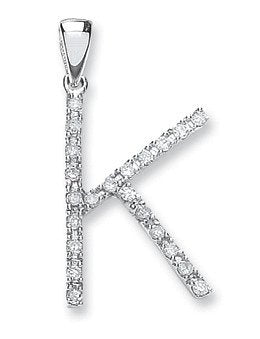 9ct White Gold 0.15ct Diamond K Initial - Luxury Watch - Certified Authentic - Swiss Made – Luxury Watch by Imperial T